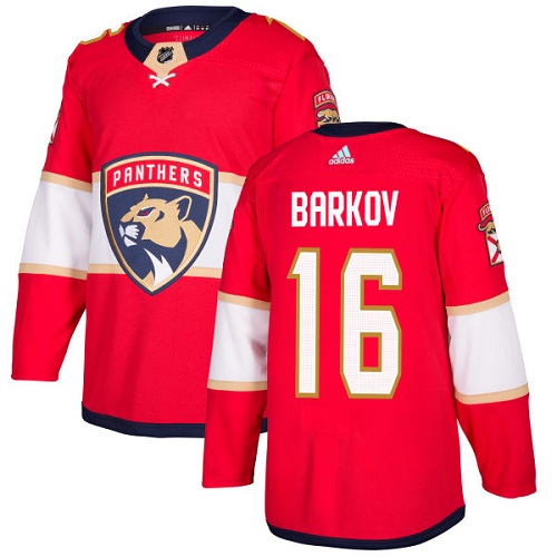 Adidas Men Florida Panthers #16 Aleksander Barkov Red Home Authentic Stitched NHL Jersey->florida panthers->NHL Jersey